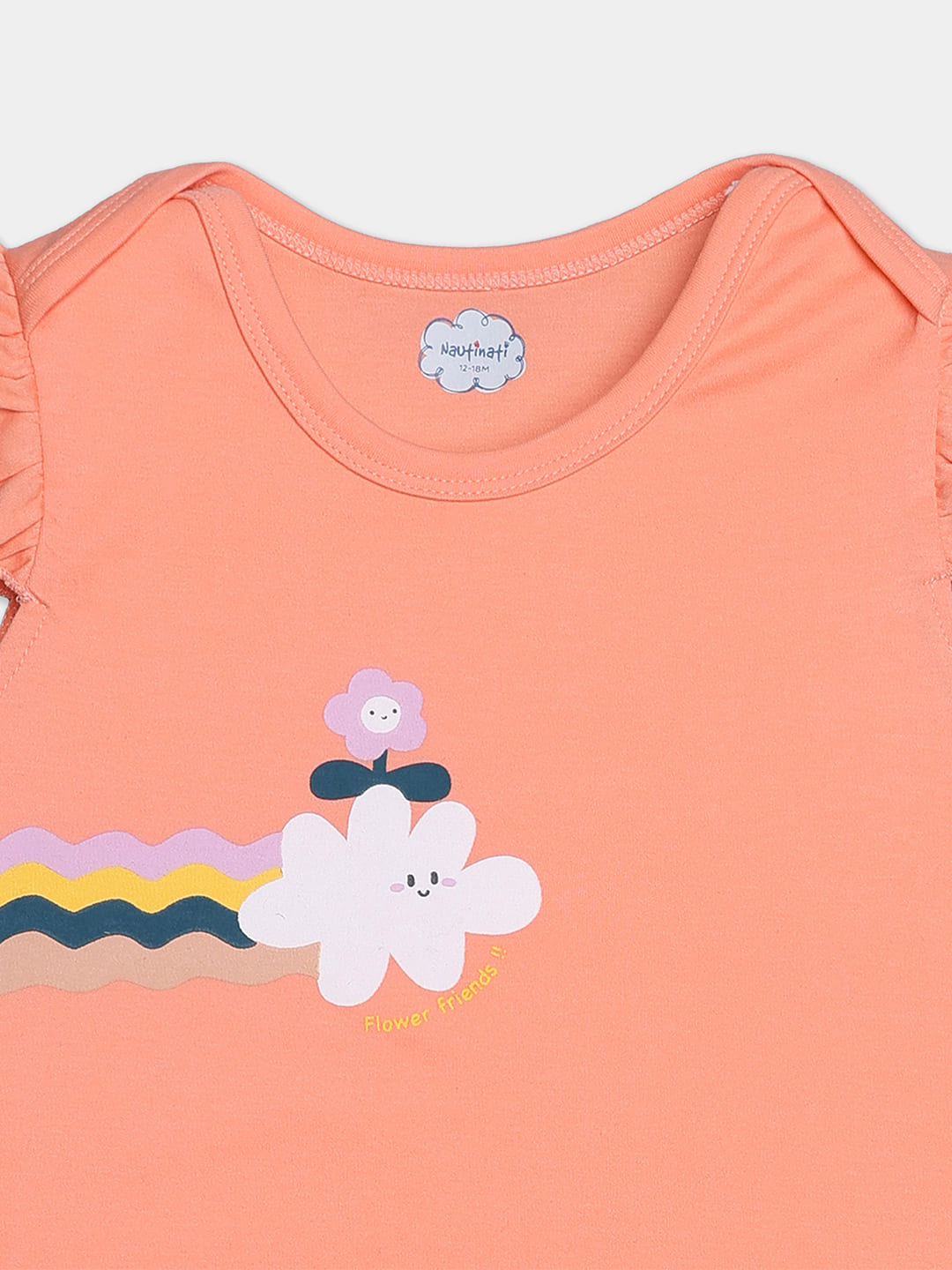 Nautinati Cotton Printed Pack Of 2 Bodysuits For Infant Girls