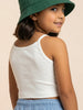 Nautinati Girls' 100% Cotton Pack of 2 Solid Essentials Camisoles