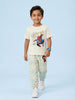 Nautinati Boys' 100% Cotton Stretchable Marvel Spiderman Pigment Print Joggers