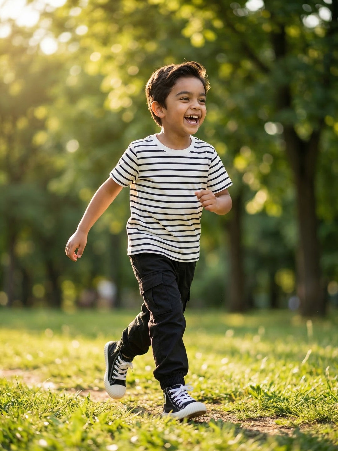 Nautinati Boys’ Solid Relaxed Fit Woven Parachute Pants with Utility Pockets