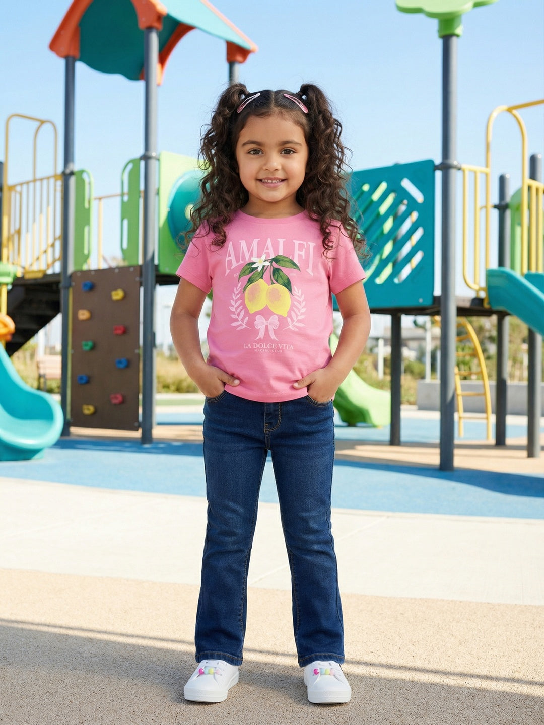 Nautinati  Girls' 100% Cotton Stretchable Bootcut  Dark Wash Essentials Jeans