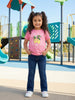Nautinati  Girls' 100% Cotton Stretchable Bootcut  Dark Wash Essentials Jeans