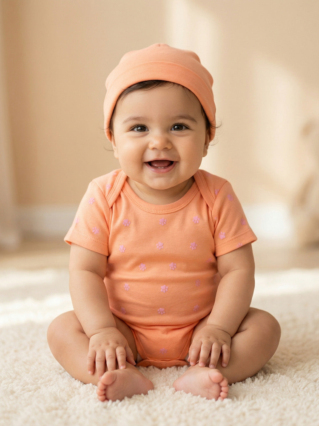 Nautinati Baby Boys 100% Cotton All-over & Placement Teddy Print 5-pieces Gift Set