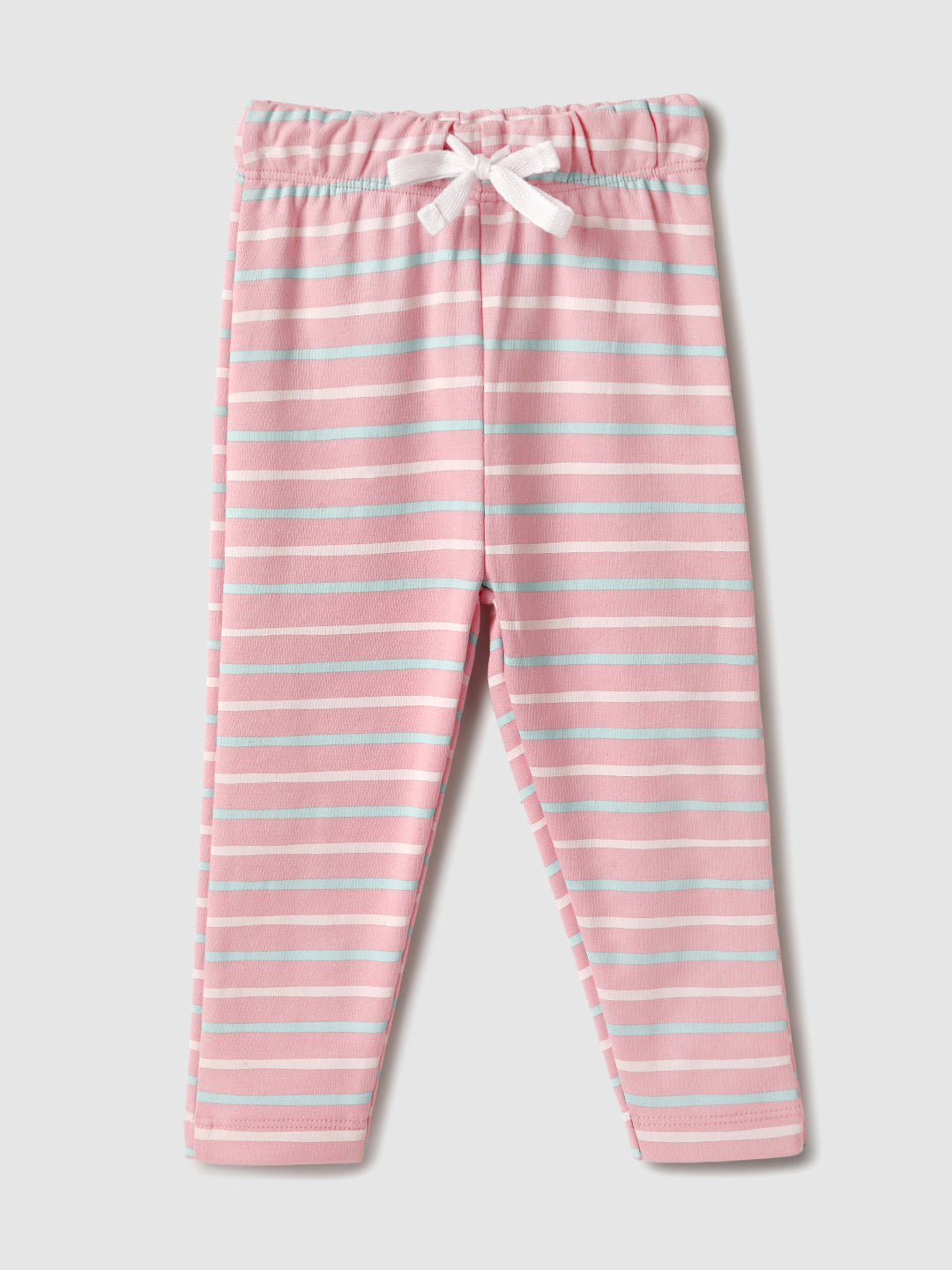 Nautinati Infant Girls’ Cotton Minnie Mouse Printed Top and Striped Pants