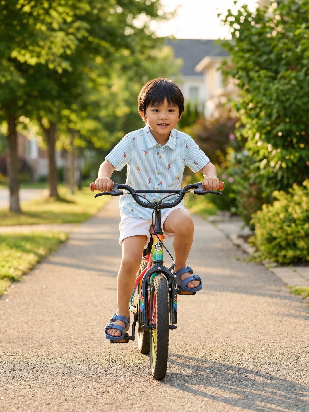 Nautinati Boys' Cotton Blend All-over Athlete Printed Shirt & Shorts Co-ord Set