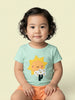 Nautinati Baby Girls Playful Printed Regular Fit Round Neck T-shirt and Shorts Co-ord Set