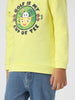 Boys Graphic Printed Yellow Pullover Sweatshirt