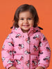 Nautinati Baby Girls Disney Minnie Mouse Regular Fit Hooded Puffer Jacket Front Zip