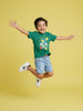 Nautinati Boys' 100% Cotton Pack of 2 Striped &  Graphic Crew Neck T-shirts