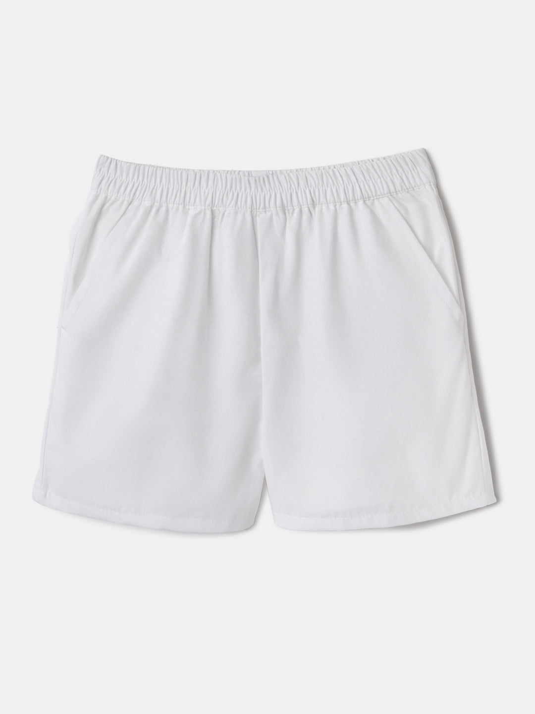 Nautinati Embroidered Blue Top and White Shorts Set for Girls