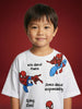 Nautinati Boys' 100% Cotton Disney Spiderman Graphic Oversized Crew Neck T-shirt