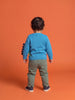 Nautinati Baby Boys Relaxed Fit Dino Jacquard Knit Full Sleeves Sweater