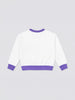Nautinati White & Violet Typography Sweatshirt Set for Girls