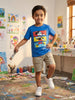 Nautinati Boys' 100% Cotton Crew Neck Disney Mickey Mouse Placement Print T-shirt