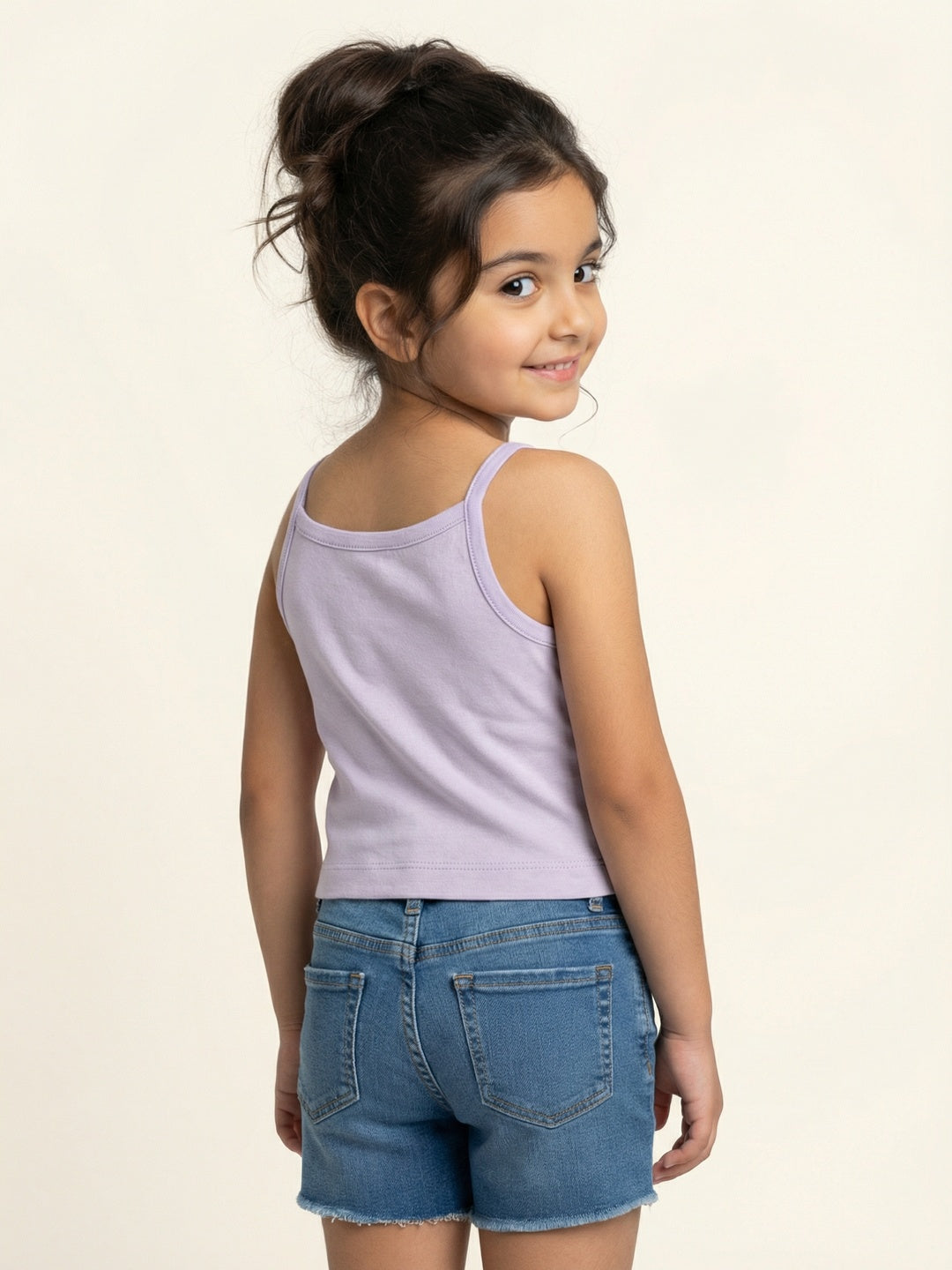 Nautinati Girls' 100% Cotton Pack of 2 Solid Essentials Camisoles