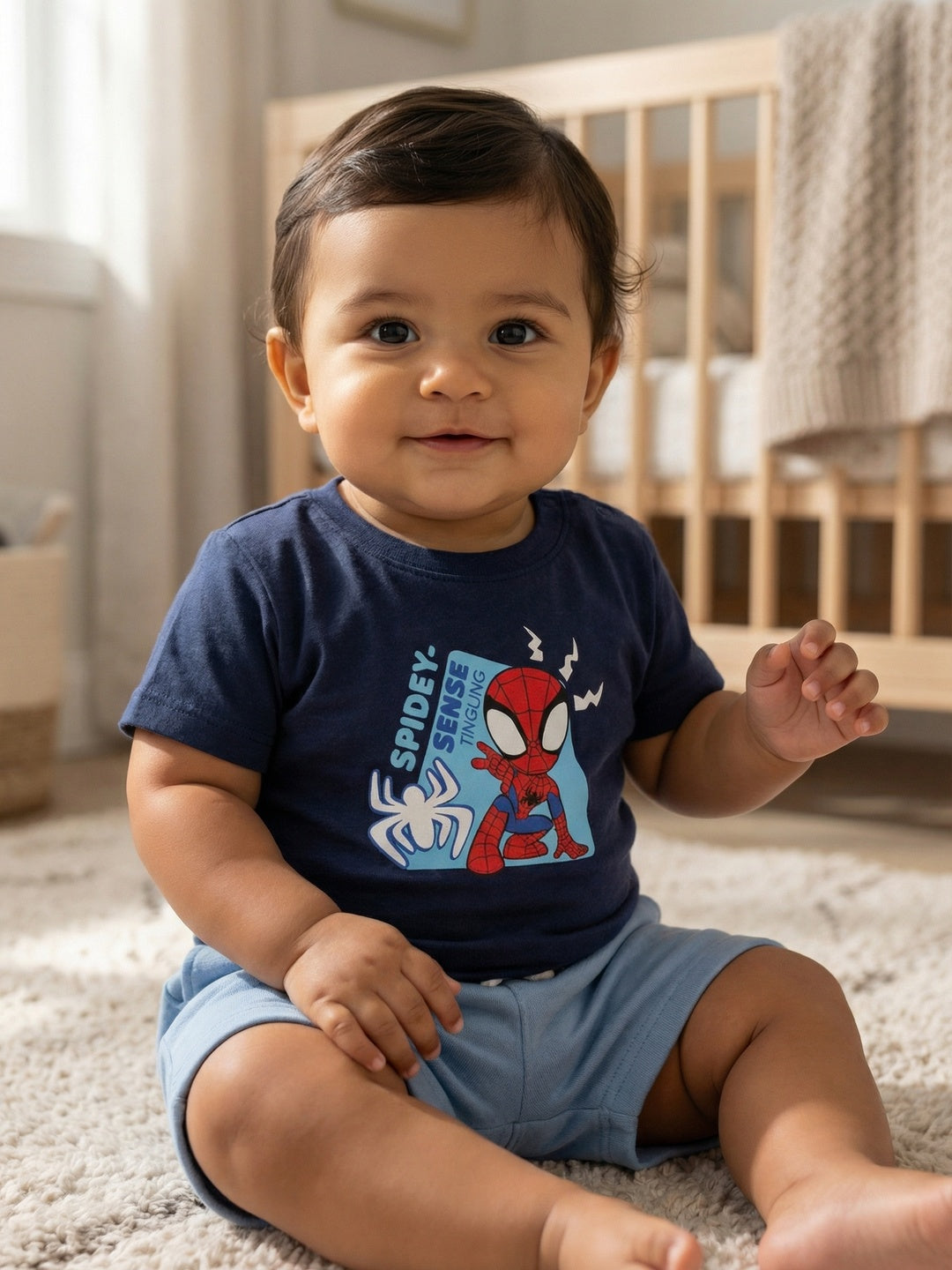 Nautinati Boys' Cotton Marvel Spiderman Printed T-shirt