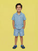 Nautinati Boys Pure Cotton Graphic Oversized Denim Resort Shirt