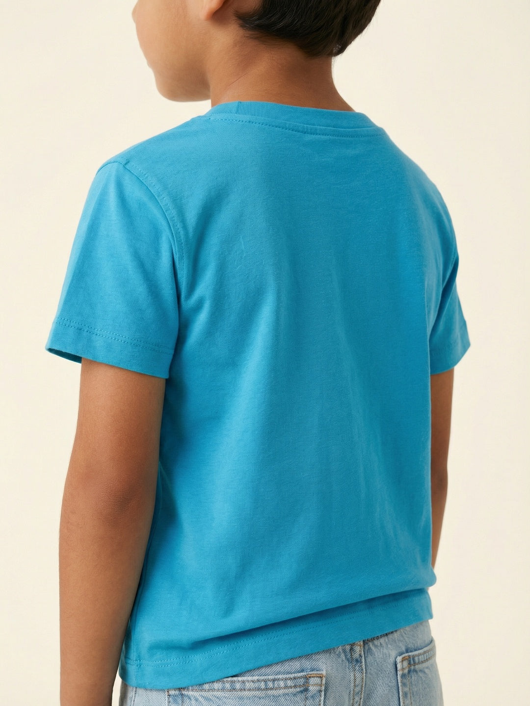 Nautinati Boys' 100% Cotton Pack of 3 Solid Essentials Crew Neck T-shirts