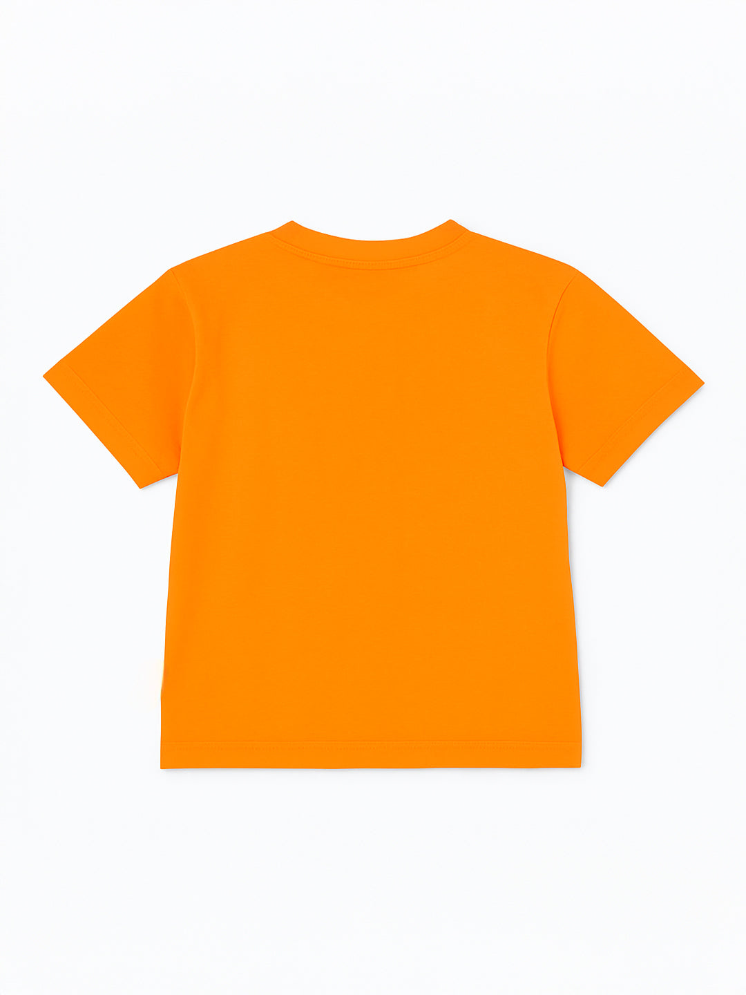 Nautinati Orange & Blue Cotton T-Shirt With Denim Shorts Set For Boys