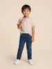 Nautinati Boys Pure Cotton Navy Dark Wash Straight Fit Jeans