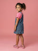 Nautinati Girls Unicorn Printed Regular Fit Pinafore Co-ord Set