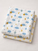 Nautinati Baby Girls' Muslin 100% Cotton Pack of 2 All-over Print Woven Swaddles
