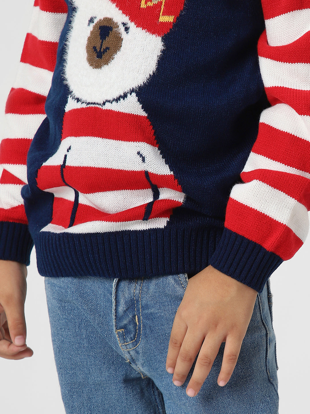 Boys Festive-Themed Acrylic Pullover Sweatshirt