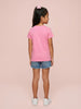 Nautinati Girls' 100% Cotton Pack of 2 Solid Essentials Crew Neck T-shirts