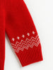 Nautinati Reindeer Motif Red And Cream Flat-Knit Sweater For Boys