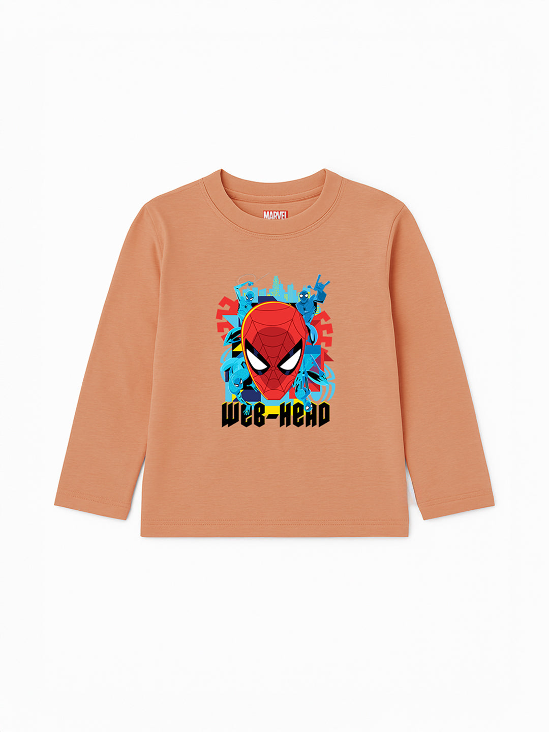 Nautinati Pack Of 2 Pink & Brown Spiderman T-Shirts For Boys