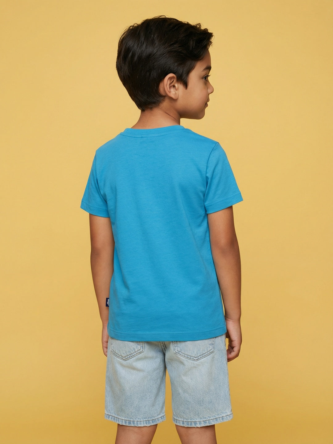 Nautinati Boys' 100% Cotton Pack of 3 Summer Graphic & All-over Print Crew Neck T-shirts