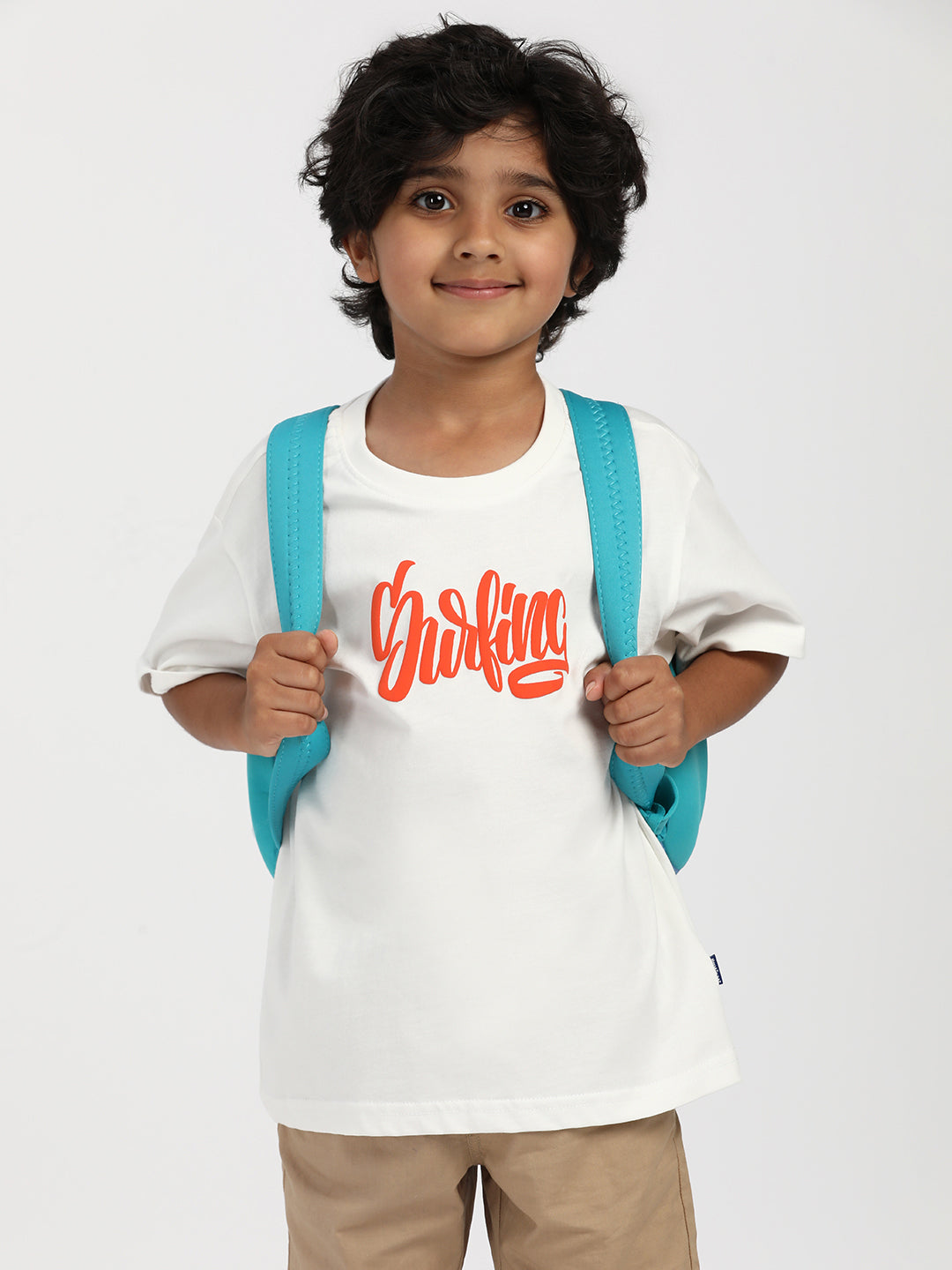 Nautinati Boys' Cotton Surfing Print T-shirt