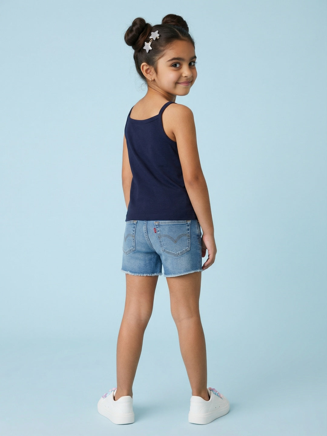 Nautinati Girls' 100% Cotton Pack of 3 Solid Essentials Camisoles