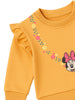 Nautinati Brown Minnie Mouse Print Sweatshirt Set for Girls