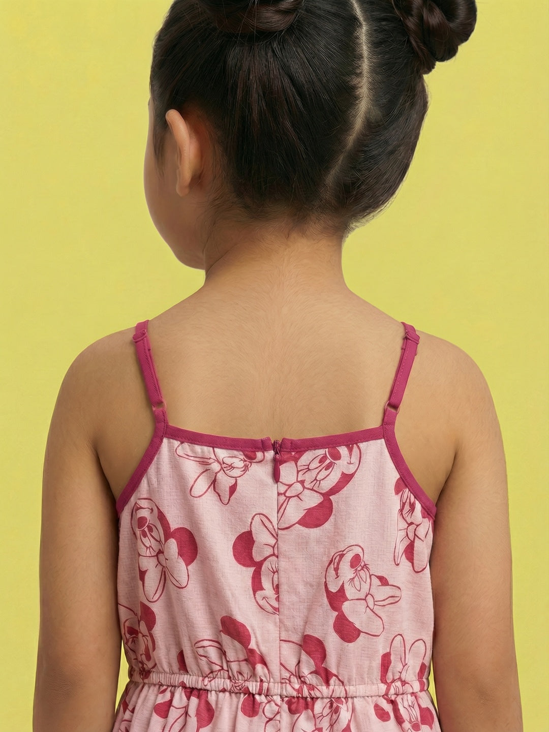 Nautinati Girls' Sleeveless Disney Minnie Mouse All-over Print Jumpsuit