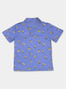 Nautinati Blue Shorts With Printed Shirt Set For Boys