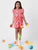 Nautinati Girls’ Red Jersey Cotton Bunny Print Dress