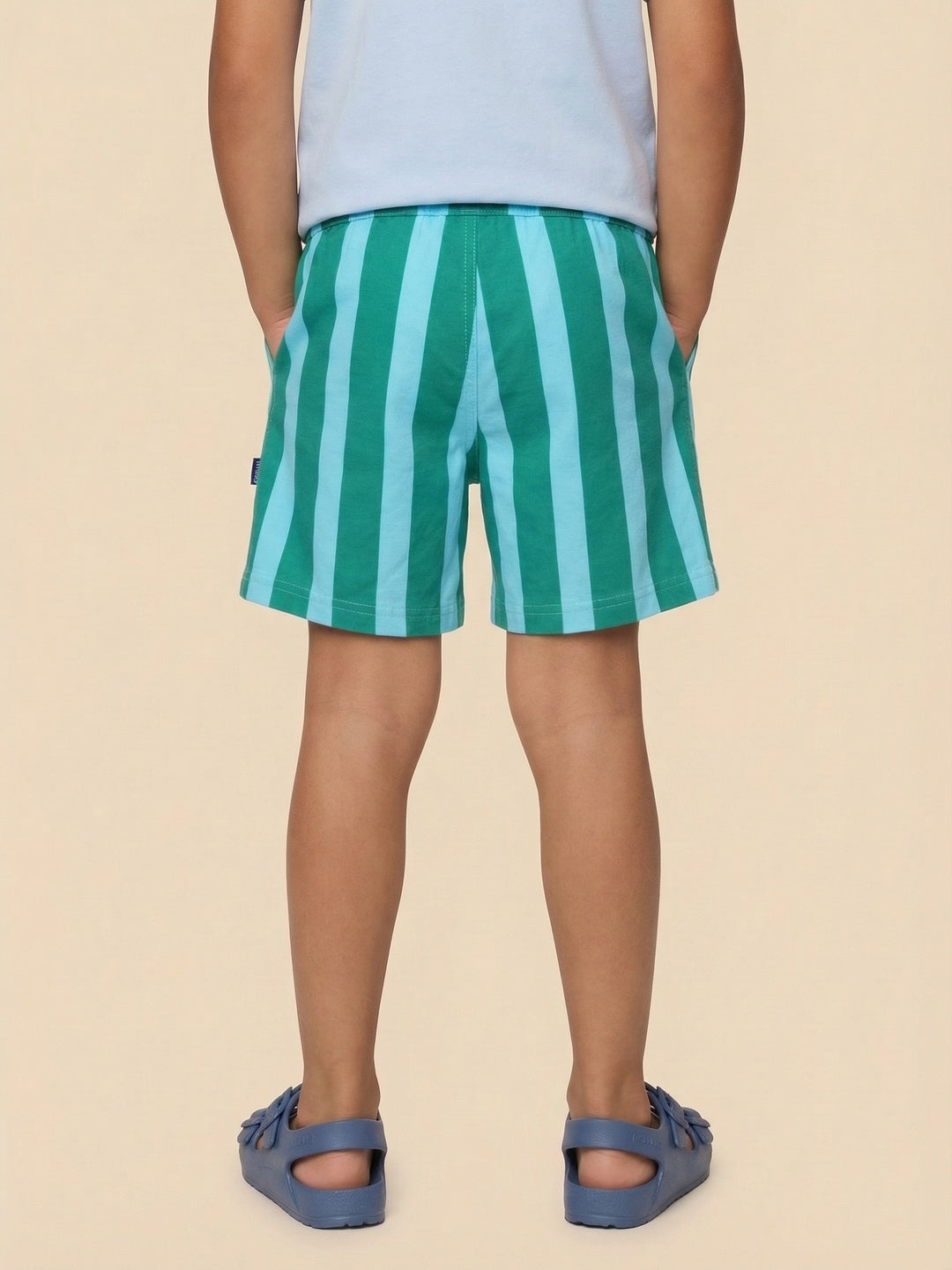 Nautinati Boys’ 100% Cotton Pack of 2 Graphic & Striped Print Lounge Shorts