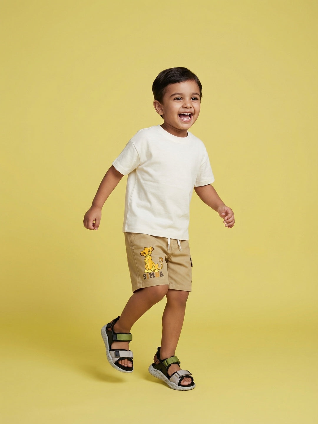 Nautinati Boys’ 100% Cotton Disney Lion King Simba Printed Cargo Shorts