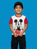 Nautinati Boys' 100% Cotton Disney Mickey Mouse Front & Back Graphic Oversized T-shirt