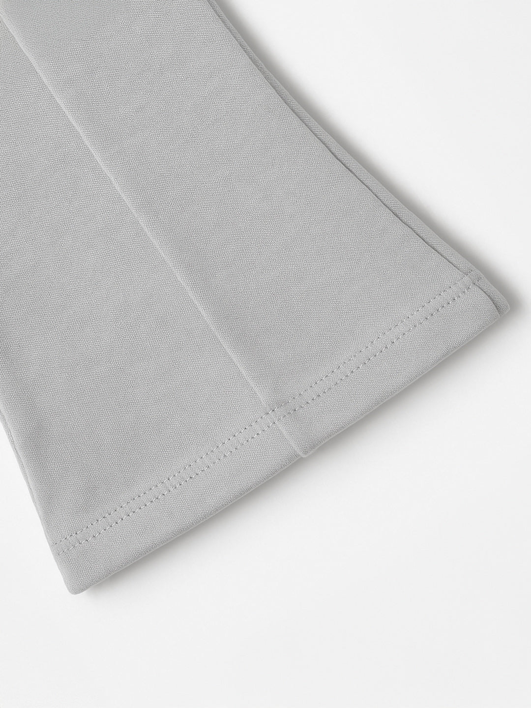Nautinati Grey Cotton Lycra Rib Fitted & Flared Leggings For Girls