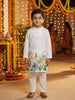 Nautinati Boys' 100% Cotton Festive Resort Style Print Kurta & Pyjama Set