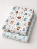 Nautinati Baby Boys' Muslin 100% Cotton Pack of 2 All-over Print Woven Swaddles