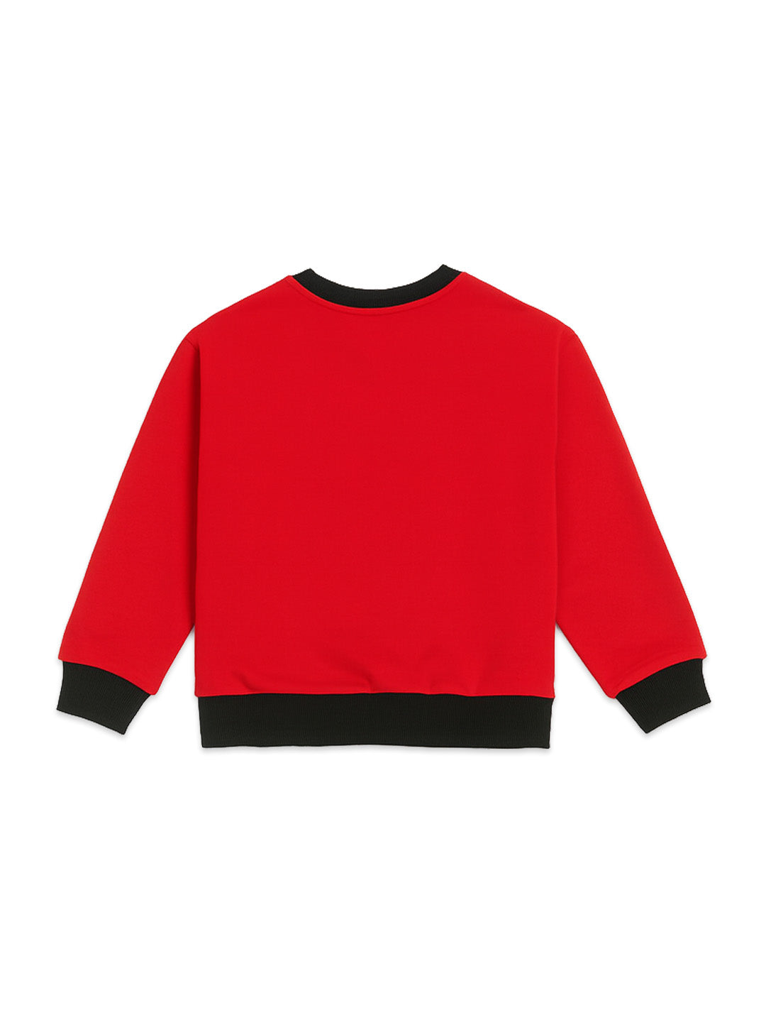 Nautinati Red & Black Mickey Mouse Print Sweatshirt Set for Boys