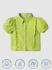 Nautinati Green Gingham Checkered Top for Girls