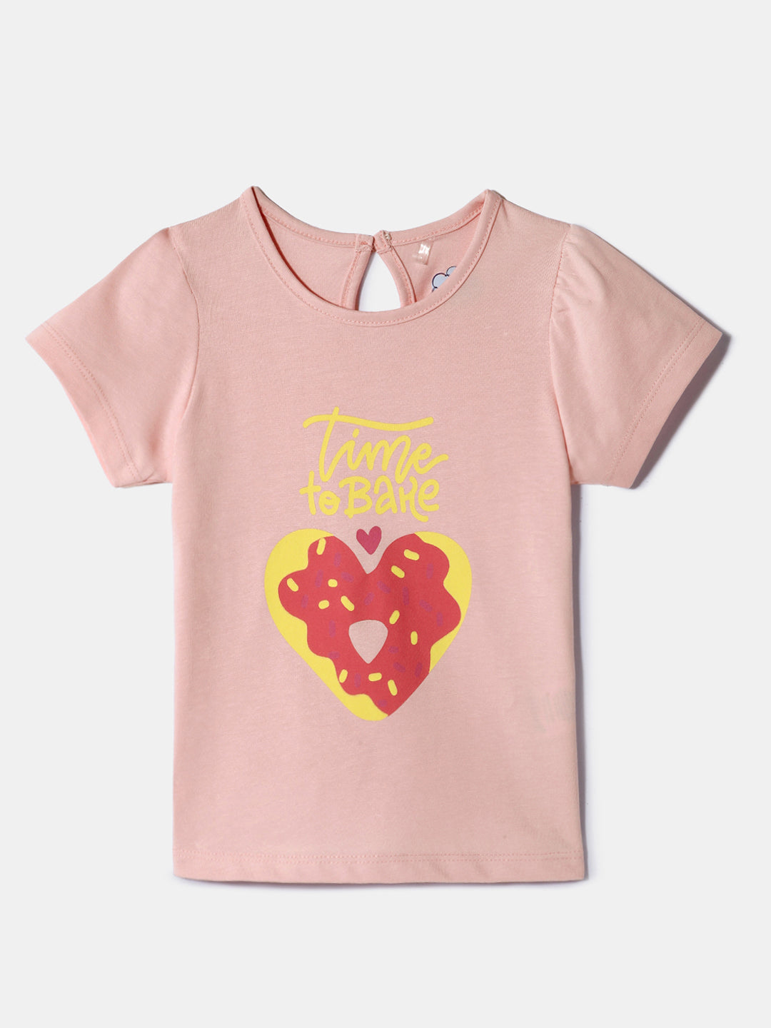Nautinati Girls' Cotton Tops | Pack of 3 | Printed and Striped| Age 0 - 2 Years