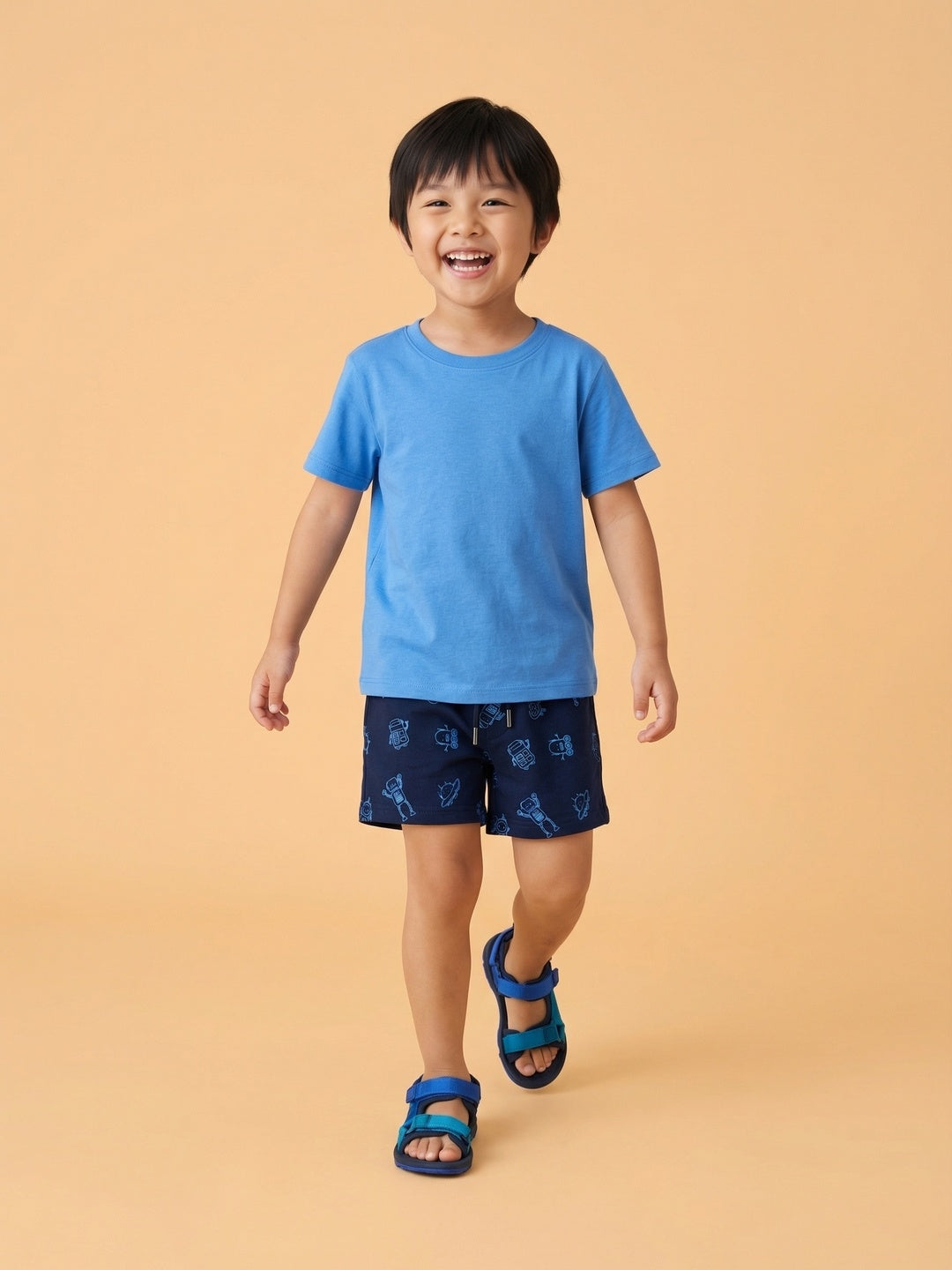 Nautinati Boys’ 100% Cotton Pack of 2 Gaming-theme All-over Print Lounge Shorts