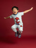 Nautinati Boys' Marvel Spiderman 100% cotton Printed  T-shirt with Joggers Night Suit