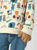 Boys Playful Conversational Printed Sweatshirt