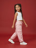 Nautinati Girls' Woven All-over Heart Print Baggy Fit Parachute Pants
